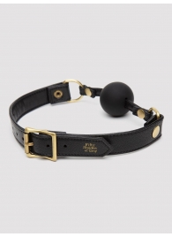 Черный кляп-шар Bound to You Faux Leather Ball Gag - Fifty Shades of Grey - купить с доставкой в Новочебоксарске