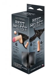 Черный пояс для женщин BEST SELECT с 3 насадками - LOVETOY (А-Полимер) - купить с доставкой в Новочебоксарске