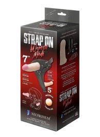 Реалистичный страпон Woman Midi с вагинальной пробкой - 19 см. - LOVETOY (А-Полимер) - купить с доставкой в Новочебоксарске