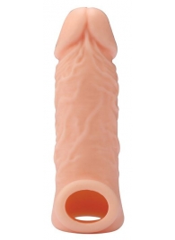 Телесная насадка EXTENDER WITH BALL STRAP 5.5 - 14 см. - Dream Toys - в Новочебоксарске купить с доставкой
