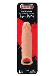 Телесная насадка EXTENDER WITH BALL STRAP 6.5 - 17 см. - Dream Toys - в Новочебоксарске купить с доставкой
