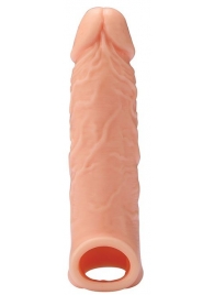 Телесная насадка EXTENDER WITH BALL STRAP 6.5 - 17 см. - Dream Toys - в Новочебоксарске купить с доставкой
