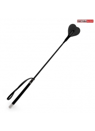 Черный стек с наконечником-сердечком - 54 см. - Notabu - купить с доставкой в Новочебоксарске