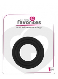 Набор из 3 эрекционных колец SILICONE COCKRINGS - Dream Toys - в Новочебоксарске купить с доставкой
