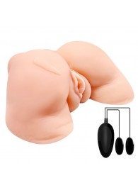 Телесная вибровагина Julie с 2 рабочими отверстиями - Baile - в Новочебоксарске купить с доставкой