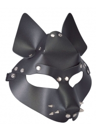 Черная маска Wolf с шипами - Sitabella - купить с доставкой в Новочебоксарске