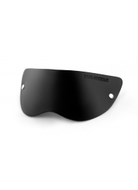 Черная плотная кожаная маска на глаза - БДСМ Арсенал - купить с доставкой в Новочебоксарске