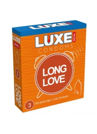 Презервативы с продлевающим эффектом LUXE Royal Long Love - 3 шт. - Luxe - купить с доставкой в Новочебоксарске