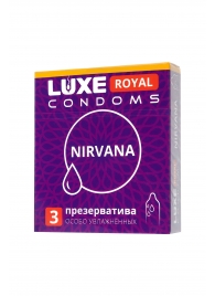 Презервативы с увеличенным количеством смазки LUXE Royal Nirvana - 3 шт. - Luxe - купить с доставкой в Новочебоксарске