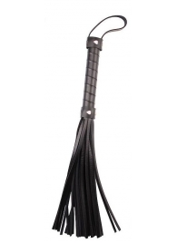 Черная многохвостая плеть Pleasure Whip - 46 см. - Chisa - купить с доставкой в Новочебоксарске