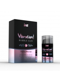 Жидкий интимный гель с эффектом вибрации Vibration! Bubble Gum - 15 мл. - INTT - купить с доставкой в Новочебоксарске