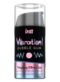 Жидкий интимный гель с эффектом вибрации Vibration! Bubble Gum - 15 мл. - INTT - купить с доставкой в Новочебоксарске