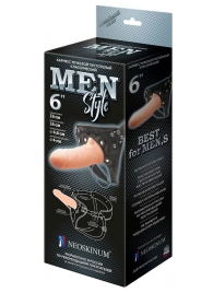 Телесный пустотелый харнесс MEN Style - 17,5 см. - LOVETOY (А-Полимер) - купить с доставкой в Новочебоксарске