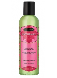 Массажное масло Naturals Strawberry Dreams с ароматом клубники - 59 мл. - Kama Sutra - купить с доставкой в Новочебоксарске