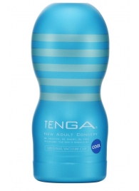 Мастурбатор с охлаждающей смазкой TENGA Original Vacuum Cup Cool - Tenga - в Новочебоксарске купить с доставкой