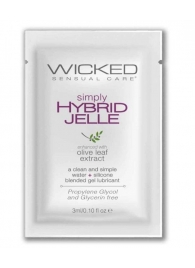Гель-лубрикант на водно-силиконовой основе Simply Hybrid Jelle - 3 мл. - Wicked - купить с доставкой в Новочебоксарске