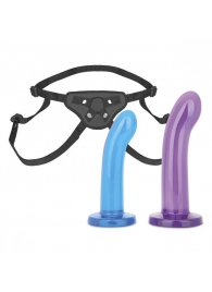 Страпон унисекс Beginners Strap-On с 2 насадками - 15 и 13 см. - Lux Fetish - купить с доставкой в Новочебоксарске