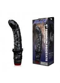 Черный вибромассажер простаты 6  Premium Prostate Massager - BlueLine - в Новочебоксарске купить с доставкой