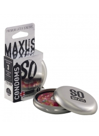Экстремально тонкие презервативы в железном кейсе MAXUS Extreme Thin - 3 шт. - Maxus - купить с доставкой в Новочебоксарске