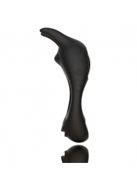 Черное эрекционное кольцо с двумя моторами Zeus Dual Vibe Cock Ring - FeelzToys - в Новочебоксарске купить с доставкой