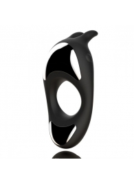 Черное эрекционное кольцо с двумя моторами Zeus Dual Vibe Cock Ring - FeelzToys - в Новочебоксарске купить с доставкой