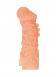 Телесная закрытая насадка с шершавой головкой Cock Sleeve Size L - 17,6 см. - KOKOS - в Новочебоксарске купить с доставкой