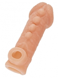 Телесная закрытая насадка с шишечками Cock Sleeve Size L - 17,6 см. - KOKOS - в Новочебоксарске купить с доставкой