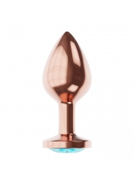 Пробка цвета розового золота с малиновым кристаллом Diamond Topaz Shine L - 8,3 см. - Lola Games - купить с доставкой в Новочебоксарске