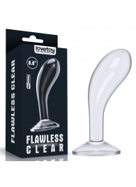 Прозрачный стимулятор простаты Flawless Clear Prostate Plug - 15 см. - Lovetoy - в Новочебоксарске купить с доставкой