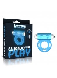 Голубое, светящееся в темноте эрекционное виброкольцо Lumino Play Vibrating Penis Ring - Lovetoy - в Новочебоксарске купить с доставкой