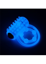 Голубое, светящееся в темноте виброкольцо Lumino Play Vibrating Penis Ring - Lovetoy - в Новочебоксарске купить с доставкой