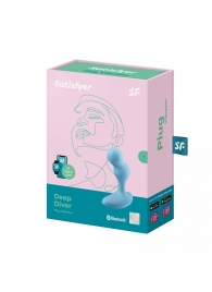 Голубой анальный вибростимулятор Deep Driver - 11,2 см. - Satisfyer - в Новочебоксарске купить с доставкой