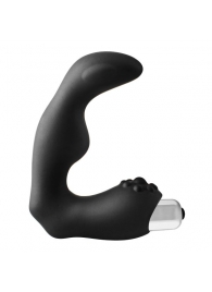 Черный вибромассажер простаты FantASStic Vibrating Prostate Massager - 11,3 см. - Dream Toys - в Новочебоксарске купить с доставкой