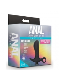 Черный анальный вибратор Silicone Vibrating Prostate Massager 01 - 10,8 см. - Blush Novelties - в Новочебоксарске купить с доставкой