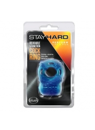 Голубое эрекционное виброкольцо Reusable 5 Function Cock Ring - Blush Novelties - в Новочебоксарске купить с доставкой