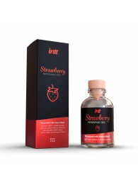 Массажный гель с ароматом клубники Strawberry - 30 мл. - INTT - купить с доставкой в Новочебоксарске
