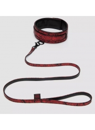 Стильный ошейник с поводком Reversible Faux Leather Collar and Lead - Fifty Shades of Grey - купить с доставкой в Новочебоксарске