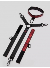 Ошейник с наручниками Reversible Faux Leather Collar and Wrist - Fifty Shades of Grey - купить с доставкой в Новочебоксарске