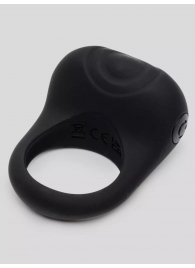Черное эрекционное виброкольцо Sensation Rechargeable Vibrating Love Ring - Fifty Shades of Grey - в Новочебоксарске купить с доставкой