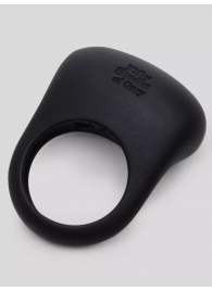 Черное эрекционное виброкольцо Sensation Rechargeable Vibrating Love Ring - Fifty Shades of Grey - в Новочебоксарске купить с доставкой