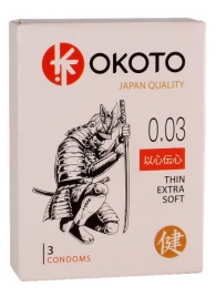 Тонкие презервативы OKOTO Thin Extra Soft - 3 шт. - Sitabella - купить с доставкой в Новочебоксарске