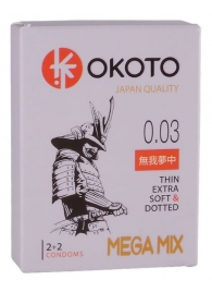 Набор из 4 презервативов OKOTO MegaMIX - Sitabella - купить с доставкой в Новочебоксарске