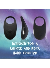 Черное эрекционное виброкольцо Thor Cockring - FeelzToys - в Новочебоксарске купить с доставкой