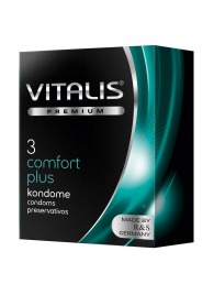 Контурные презервативы VITALIS PREMIUM comfort plus - 3 шт. - Vitalis - купить с доставкой в Новочебоксарске