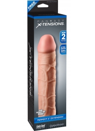 Телесная насадка Fantasy X-tensions Perfect 2  Extension - 20,3 см. - Pipedream - в Новочебоксарске купить с доставкой
