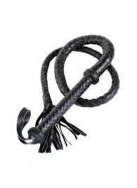 Длинный кожаный кнут с хлопушками на конце - ToyFa - купить с доставкой в Новочебоксарске