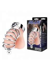 Серебристая клетка для члена Urethral Play Cage - BlueLine - купить с доставкой в Новочебоксарске