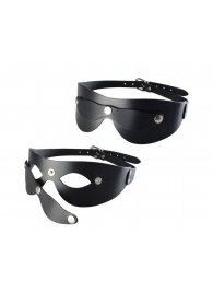 Черная кожаная маска  Новичок - Sitabella - купить с доставкой в Новочебоксарске