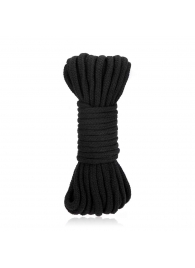 Черная хлопковая веревка для связывания Bondage Rope - 10 м. - Lux Fetish - купить с доставкой в Новочебоксарске
