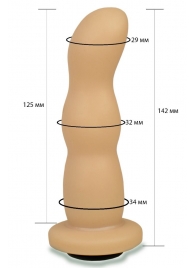 Телесная рельефная насадка Harness - 14,2 см. - LOVETOY (А-Полимер) - купить с доставкой в Новочебоксарске